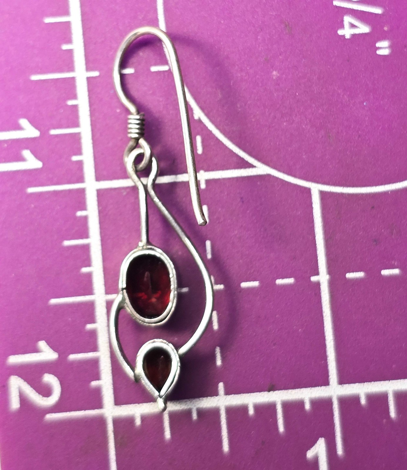 Garnet deep red large multi gemstone abstract ste… - image 6