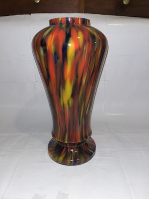 GROSSE VINTAGE FRANZ TOMSCHICK BÖHMISCHES DESIGN ART DECO SPRITZER GLAS FUß VASE