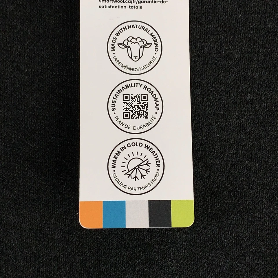 Smartwool Sweater Mens Large Charcoal Heather Sparwood Half Zip Merino Wool - Image 4 of 4