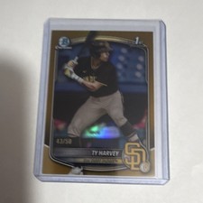 2023 Bowman Draft Gold Parallel Ty Harvey San Diego Padres #BDC-58 43 of 50
