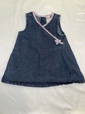 Vintage Old Navy Baby Denim Girls Dress Size 3-6 Months Toddler