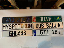 Euro Vanity License Plate Lot Of 6 European Vw Gti Diva Balla Embossed Set 4 Euro Vanity License Plate Lot Of 6 European Vw Gti Diva Balla Embossed Set 4