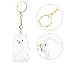 2 Pcs Pet Hair Collector Key Chain Fur Keychain Memorial Bottle Keyring