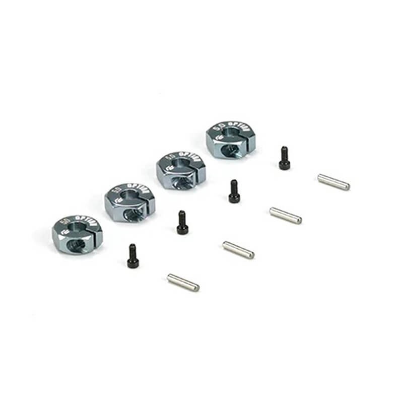 Carisma 12mm Aluminium Wheel Hex Set (5mm) Grey