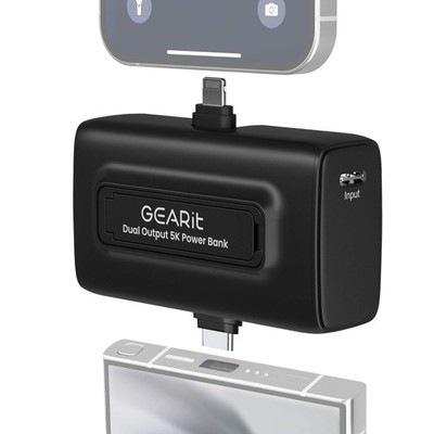 GEARit 5000mAh Mini Power Bank for iPhone Android Tablet VR Systems