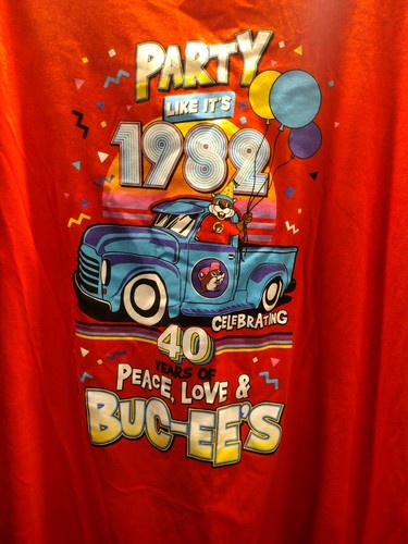 Bucees Shirt Mens 3x Birthday 40th Anniversary Peace Love Celebrate Festive - Picture 2 of 3