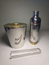 Michael Aram Collection Safari Cocktail Shaker and Ice bucket with tongs