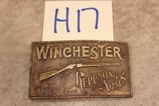 H17B VINTAGE METAL WINCHESTER REPEATING ARMS BELT BUCKLE
