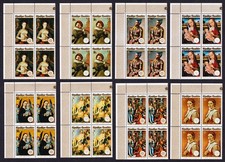 Rwanda Paintings Picasso David Boucher 8v Corner Blocks of 4 1974 MNH