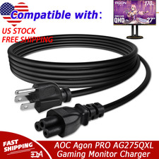 AC Power Cord Cable For AOC Agon PRO AG275QXL AG273QCX AG273QCG Gaming Monitor