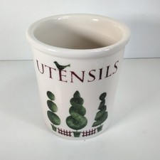 Cloverleaf Topairy Utensil Pot English Pottery 14cm Tall 12cm Diameter