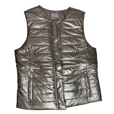 TOMMY BAHAMA Metallic Puffer Vest Balboa Mist Medium