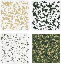 Camo Stencils - 3PCS Reusable Painting Templates, 11.8x11.8inch, Camouflage Patt
