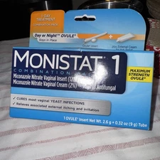 MONISTAT 1 Day Vaginal Antifungal Treatment Coimbination Pack Max Strength 07/26