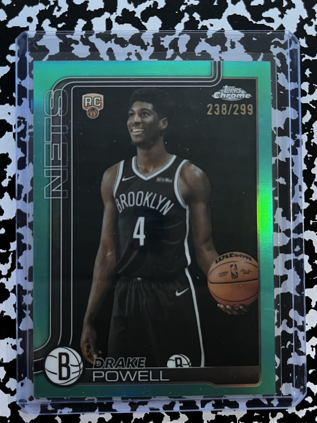 2025-26 Topps Chrome Drake Powell Aqua /299 (RC) #272