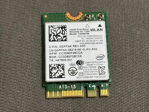 Intel AC7260NGW Wi-Fi 5 WLAN Karte für Laptops & PCs