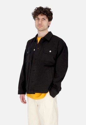 New Obey MEN'S DIVISION SHIRT JACKET PIGMENT BLACK