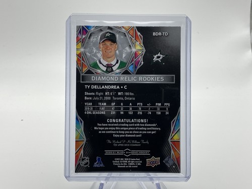 2020 UD Black Diamond Diamond Relic Rookies Ty Dellandrea RC, /99 Rookie - Bild 2 von 2