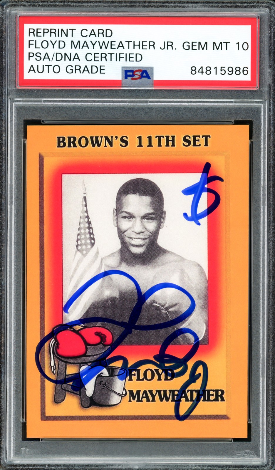 Floyd Mayweather Jr Signed 1997 Brown's Boxing RP RC #51 Auto 10 Money PSA/DNA