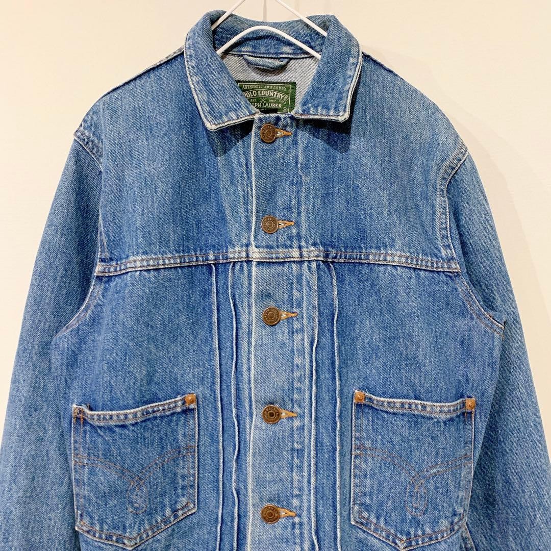 Vintage 1980s RRL Polo Country Ralph Lauren Denim Jacket Outer Women Size M image 3