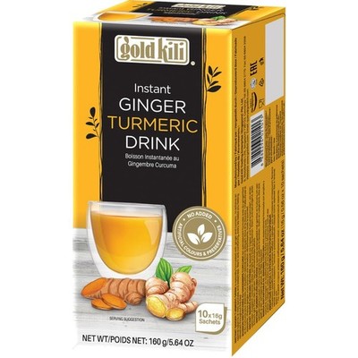 Gold Kili Instant Ginger Turmeric Drink with Honey / 0.56 Ounce (Pack of 10)
