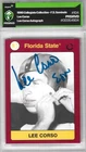 LEE CORSO AUTOGRAPHED FSU 1990 Collegiate Collection-DEGREE AUTHENTICATED