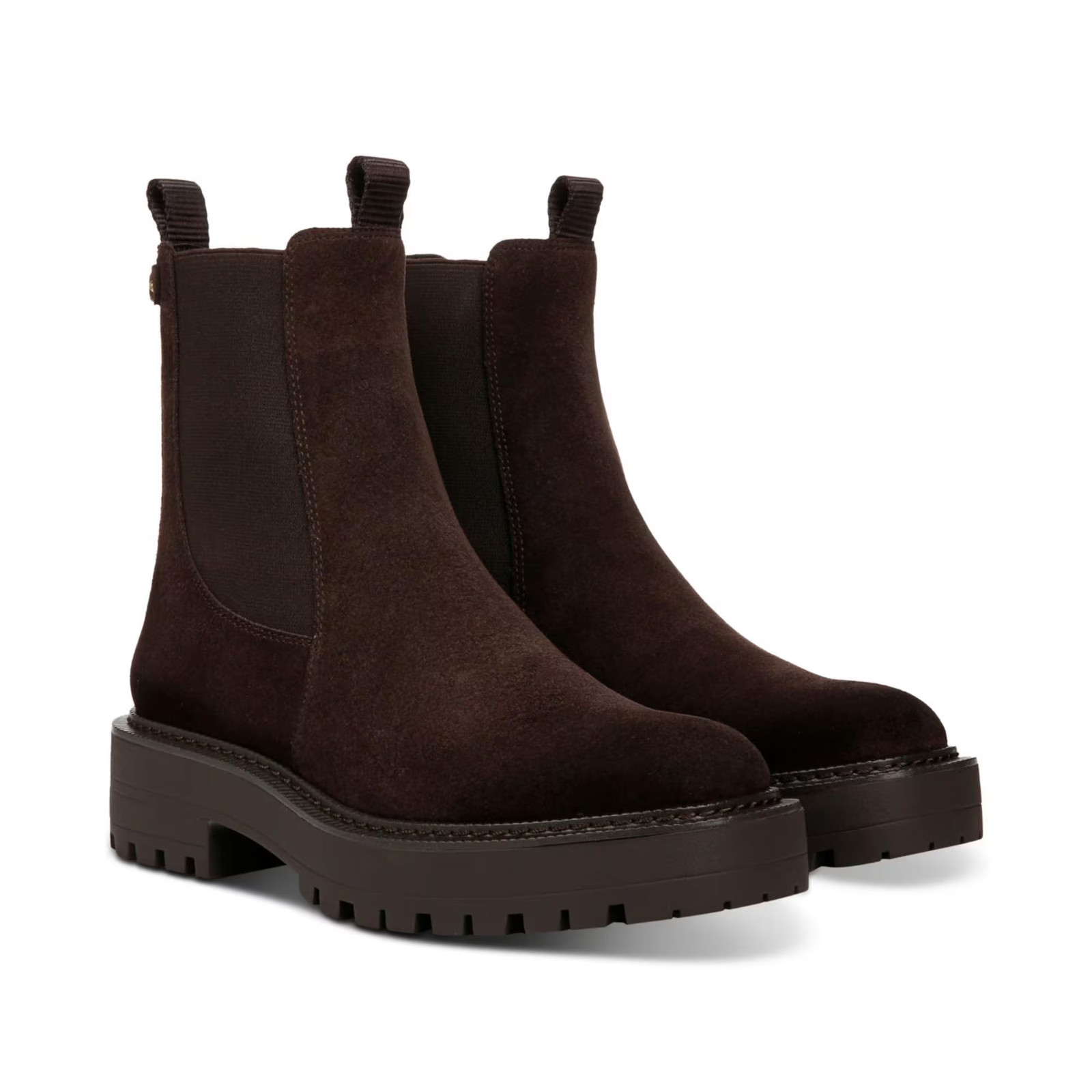 Women's Sam Edelman Laguna Lug-Sole Chelsea Booties Chocolate Brown