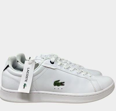 Lacoste Carnaby Pro Sneakers Mens 8.5 White Leather Low Top Casual Tennis Shoes
