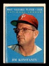 1961 Topps #479 Jim Konstanty MVP VGEX X2989487