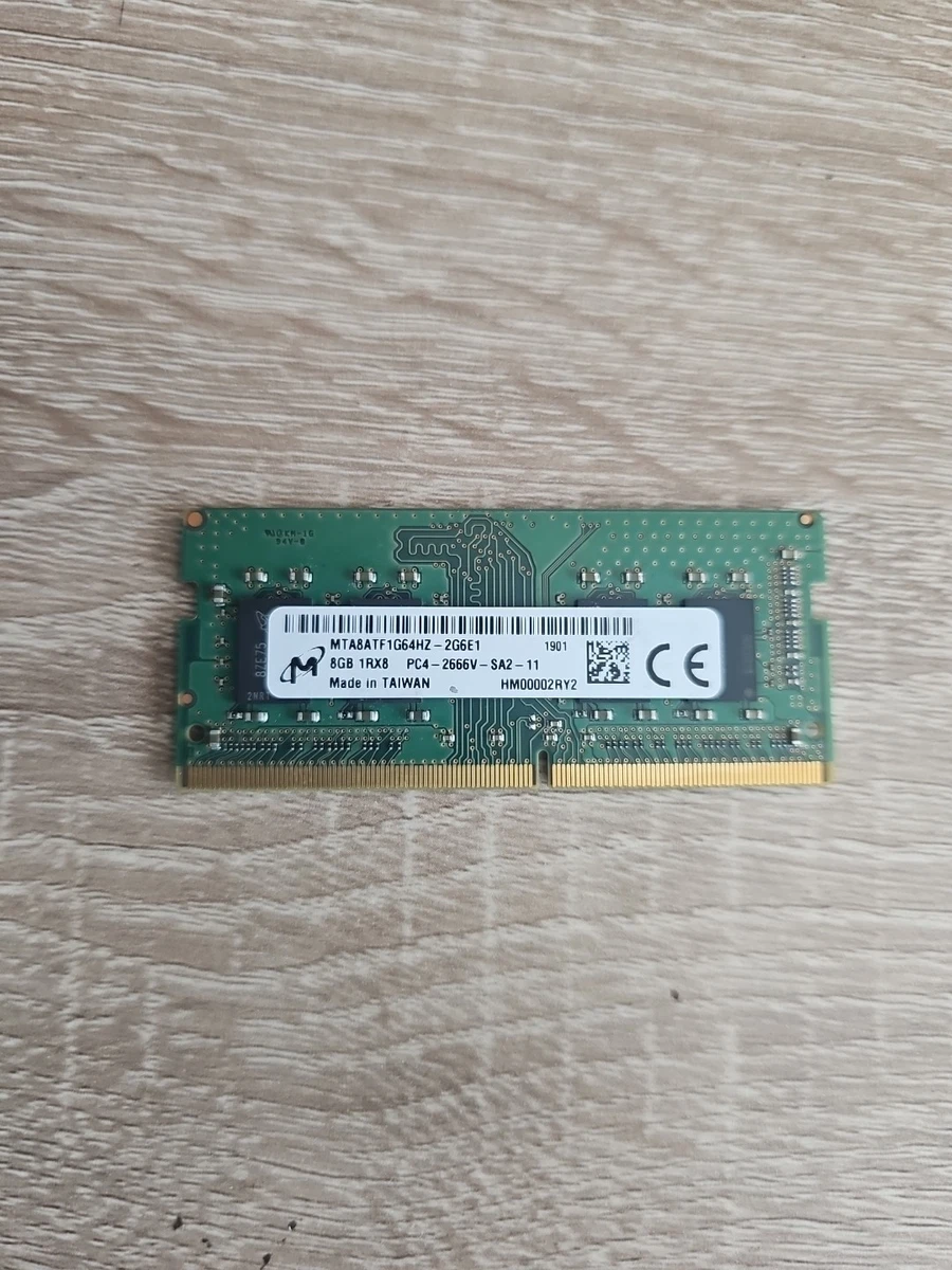 8 Go DDR4 RAM Micron (1x8Go) PC4-2666V SODIMM 2666MHz – Pour Laptop, Testée