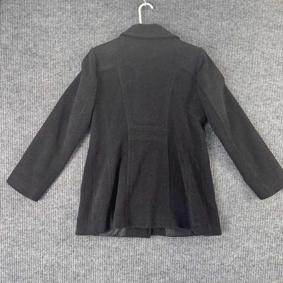 Abrigo London Fog Mezcla Lana Guisante Mujer M Gris Clásico Chaqueta de Invierno Foto 3 de 4