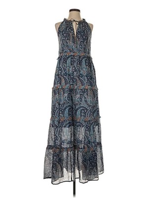 Caroline Constas womens Blue Paisley Halter Cotton Long Maxi Dress size Medium | eBay Caroline Constas womens Blue Paisley Halter Cotton Long Maxi Dress size Medium | eBay