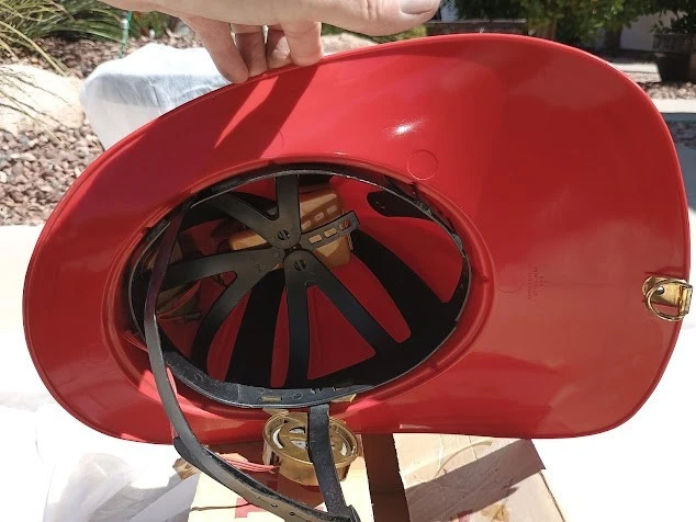 Vintage Texaco Fire Chief Hat-Helmet Toy With Box, Brown & Bigelow - Image 4 of 4