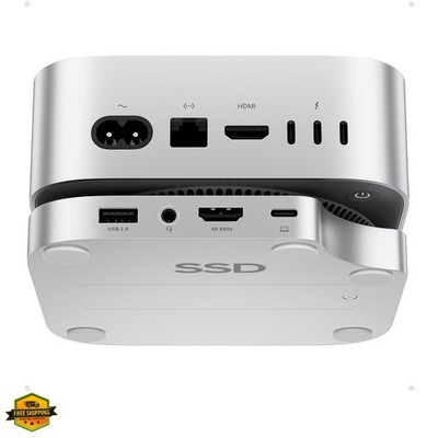 Mac mini M4 Dock with 4TB M.2 SSD Enclosure SSD NOT Included, Mac mini M4/ M4...