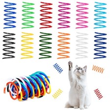 60 PCS Cat Spring Toys - Colorful Spiral Springs for Indoor Cats Kittens