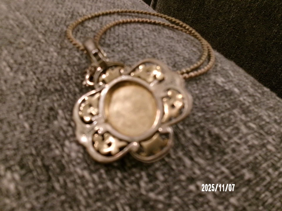 Pingente de labradorita Carolyn Pollack Relios 925 esterlina e latão 2" 28g e corrente - Imagem 3 de 4