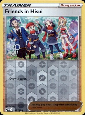 Friends in Hisui 130 Reverse Holo | Pokemon Crown Zenith | englisch | NM