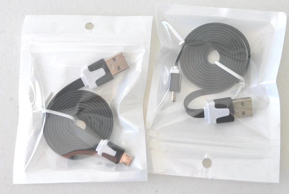 2X 3ft FLAT NOODLE micro usb data charge charger Cable for GALAXY S S3 S4 S6 S7+ - Image 3 of 3