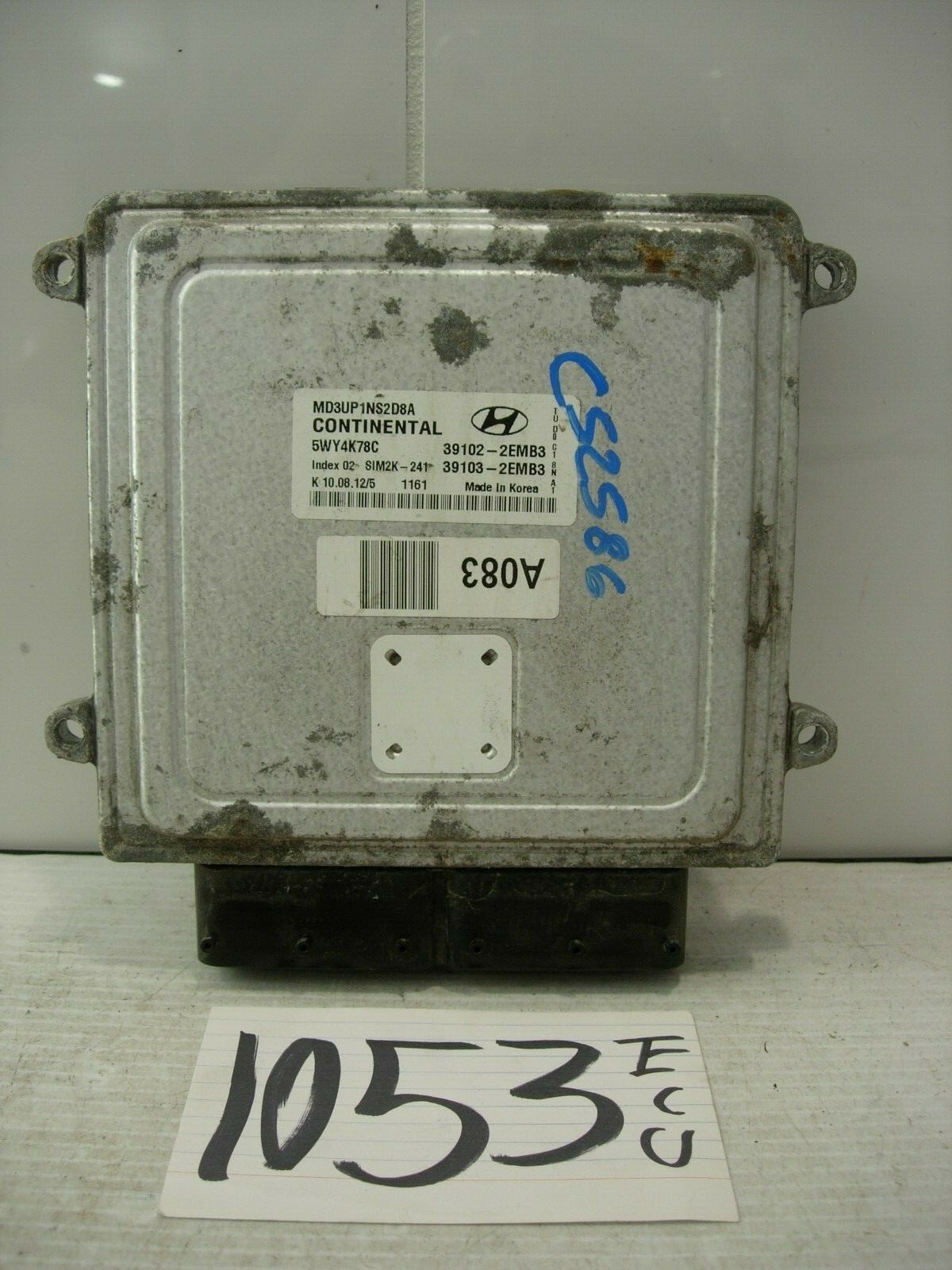 2011 2012 2013 Hyundai Elantra #1053 Engine Computer ECM ECU  39102-2EMB3