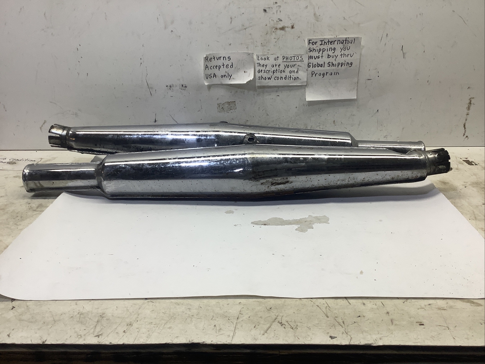 Honda CB 500T Muffler Needs Repair Easy Fix Baffles Intact eBay