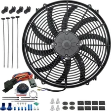 16-17 INCH 180W ELECTRIC COOLING FAN ADJUSTABLE CONTROLLER THERMOSTAT SWITCH KIT