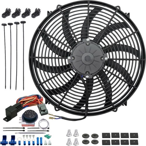 16-17 INCH 180W ELECTRIC COOLING FAN ADJUSTABLE CONTROLLER THERMOSTAT SWITCH KIT - Bild 1 von 8