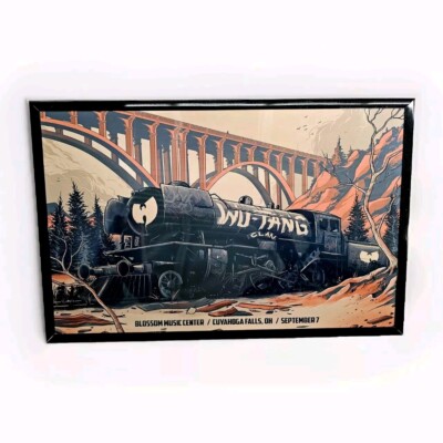 Wu-Tang Clan 2022 Blossom Music Center Concert Poster - Framed
