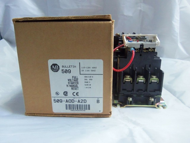 New Allen Bradley 509-AOD-A2D Starter W/ Manual Reset 110/120V Series B