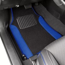 Bdk Full Set 2-tone Black Blue Car Seat Covers Combo Pack W Carpet Floor Mats Bdk Full Set 2-tone Black Blue Car Seat Covers Combo Pack W Carpet Floor Mats