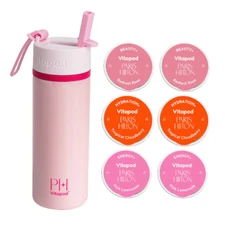 Paris Hilton Pink 22oz Vitapod Water Bottle + 6 Pods W/ Electrolytes Starter Kit