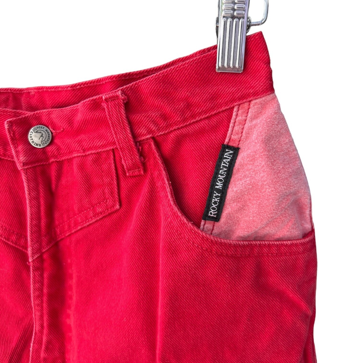 【PERSTEP】23FW★ Rocky Denim Pants Rocky Mountain Rockies Red Denim Jeans Vintage Bareback 27 X