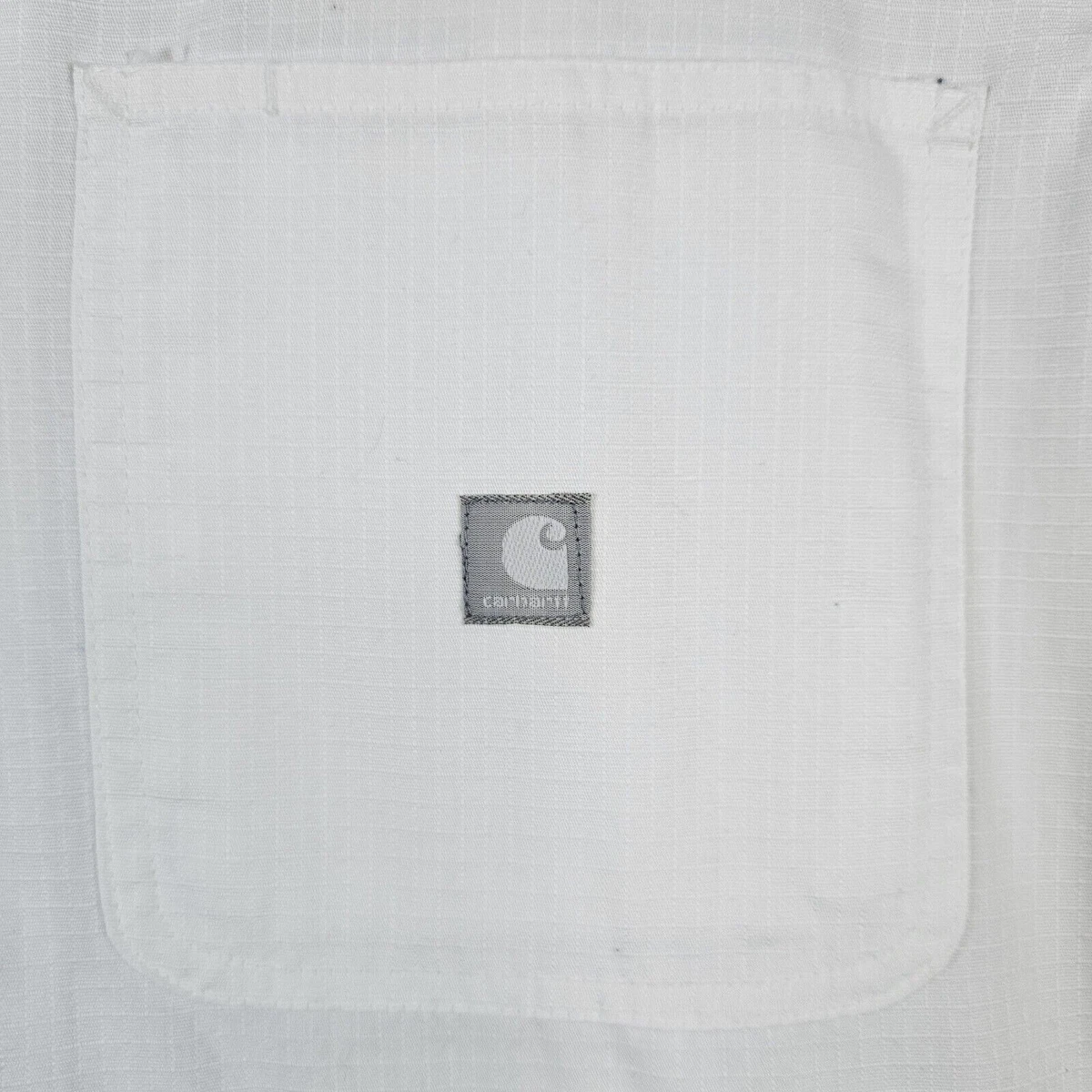Carhartt White Lab Coat/Scrub Top VN97 Size 3X Button Closure With Front Pockets