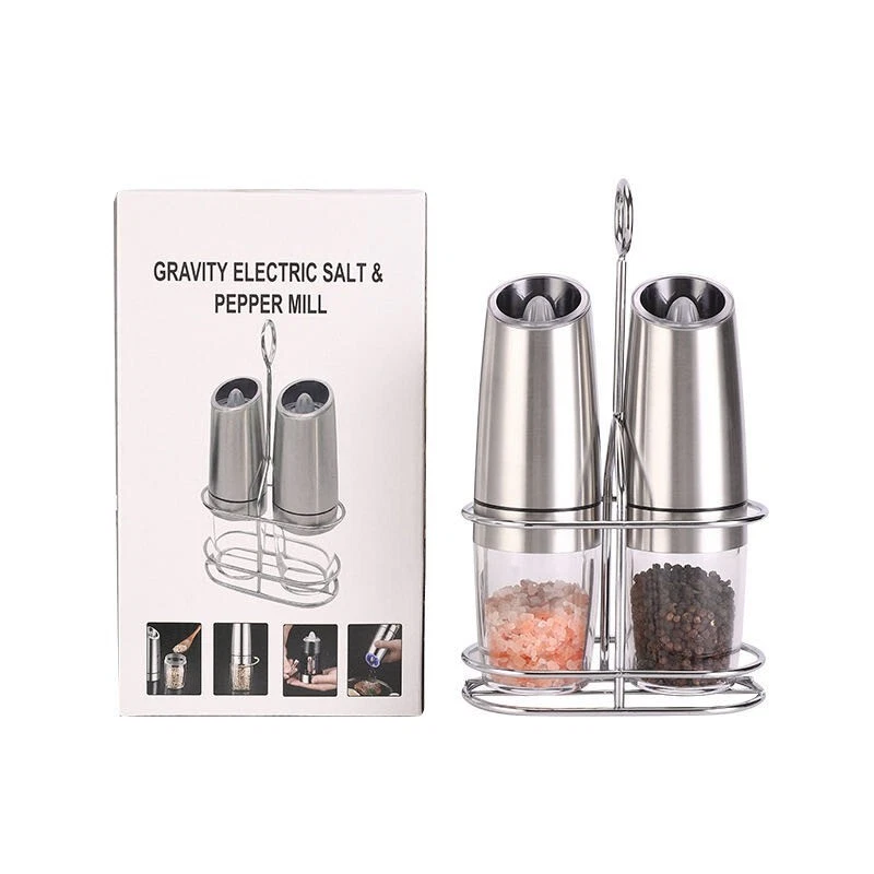 Gravity Electric Pepper Grinder Mills with Holder, Type-C, LED Light, 2 Pack
Opens in a new window o