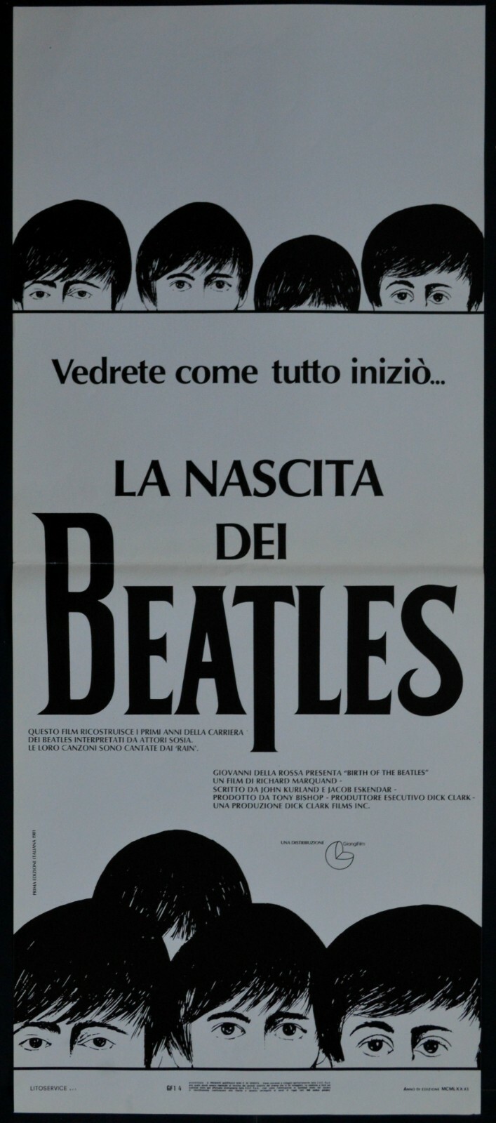 Locandina originale film La nascita dei Beatles (1979) - Regia di Richard Marquand